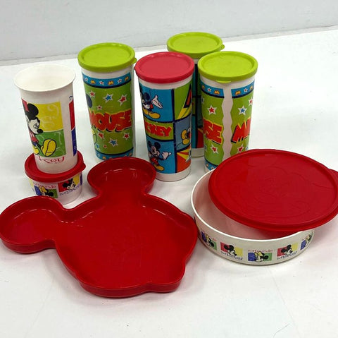 VTG Collectible Disney Mickey Mouse Children's Tupperware Lot Food Storage