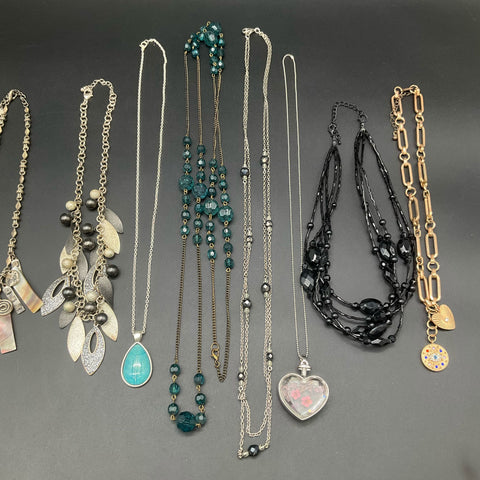 Contemporary Fashion Jewelry Lot 10 Necklaces Beaded Pendants Mixed Styles