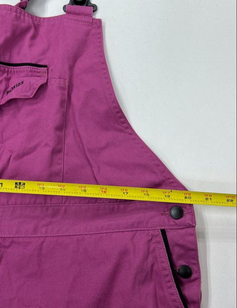 Vintage Y2K Rosies Workwear Womens Magenta Bib Zip Off Overalls Size XL