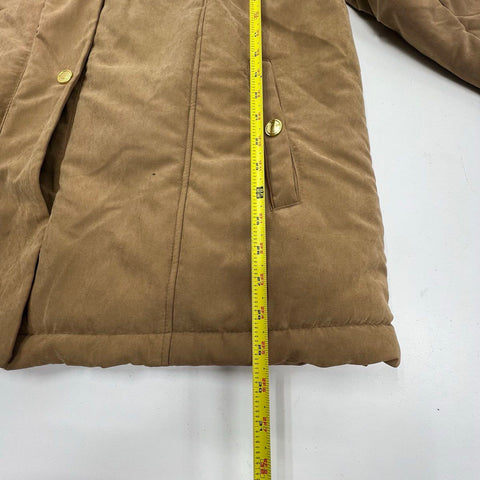 Studio Works Women's NWT Brown Quilted Faux Fur Hood Parka Coat Size 1X