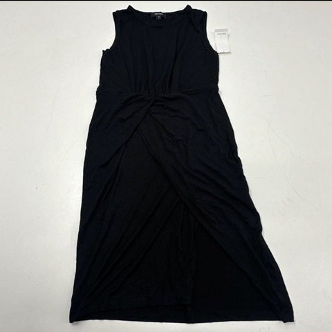 Karen Kane Women's Black American Riviera Asymmetric Drape Dress Sz L NWT
