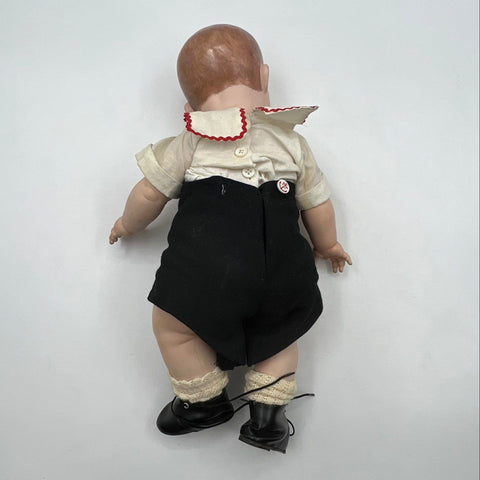 Vintage K & H Porcelain Boy Doll Sailor Outfit 17 Inch Parts Repair Shards
