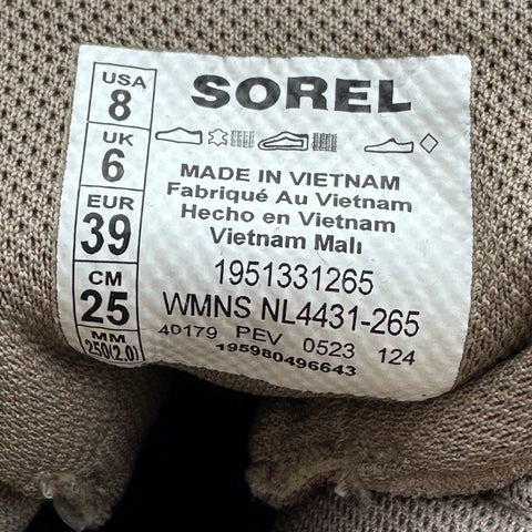 Sorel Out N About III Waterproof Taupe Tan Duck Boots Size 8