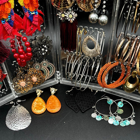 Statement Fashion Boho Style Hoops Tassels Beaded Earrings Jewelry Lot of 25+