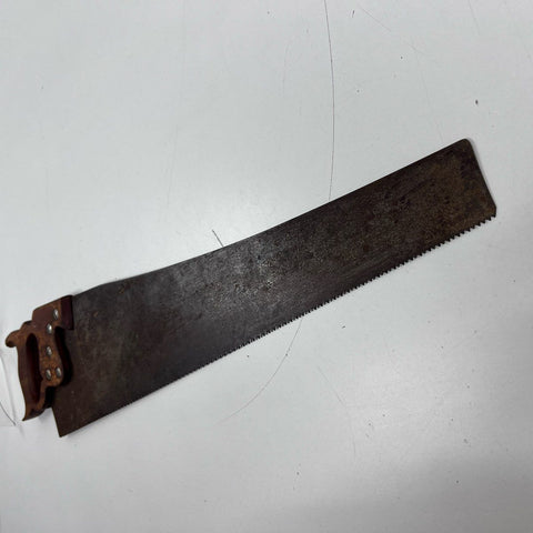 Vintage Disston 30" Handsaw Wood Handle Made in USA Woodworking Tool