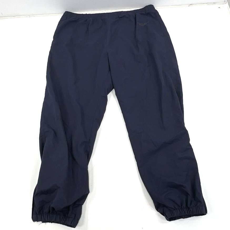 Vintage 90s Perry Ellis America Lined Track Pants Windbreaker Navy Blue