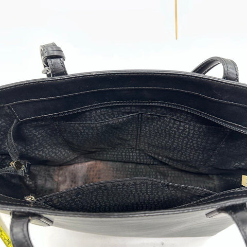 Kate Spade New York Black Smooth Leather Large Tote Shoulder Bag