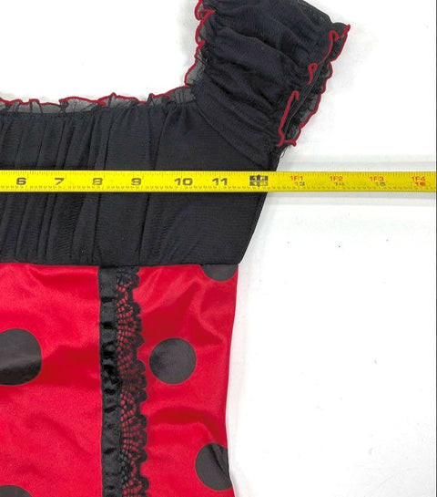 Y2K Leg Avenue Women's Daisy Bug Ladybug Costume Dress Red Black Size S/M