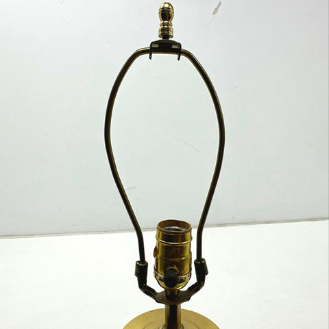 Crystal Clear Industries Cut Crystal Table Lamp Brass Germany Vintage Works