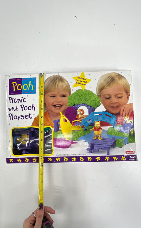 Vintage 90s Fisher Price Winnie The Pooh Picnic Playset Lot w/ Extra Figures
