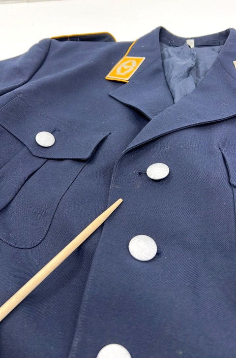 Vintage 1988 West German Luftwaffe Dress Tunic Jacket Yellow Piping Sz 42