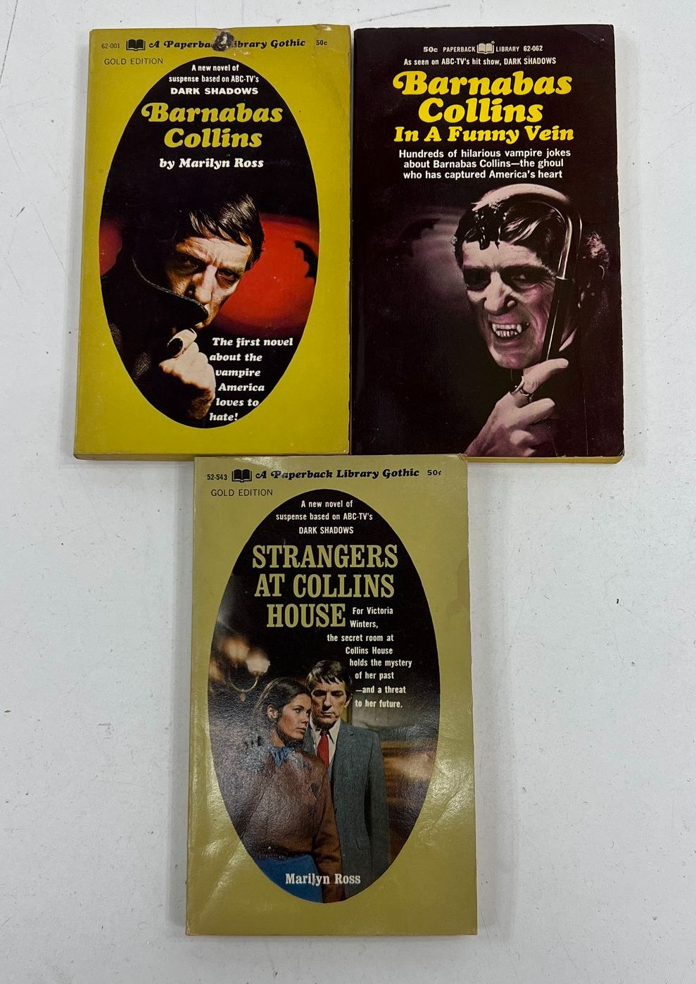 Vintage Dark Shadows Paperback Lot of 3 Marilyn Ross Barnabas Collins 1960s