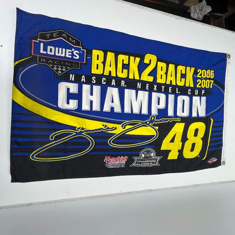 Jimmie Johnson 2007 Back 2 Back NASCAR Nextel Cup Champion Banner Flag #48