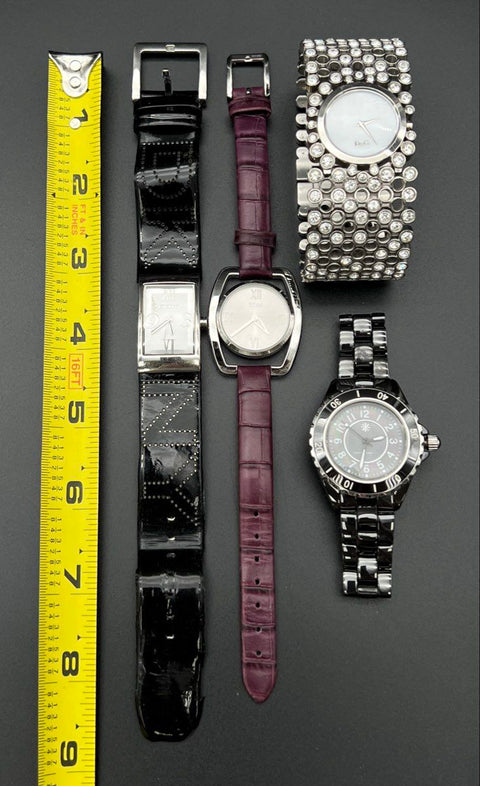 Designer Watch Lot of 4 D&G Hugo Boss DKNY Isaac Mizrahi Live Fashion Watches