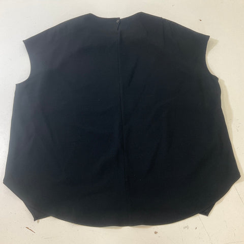 M.M. LAFLEUR Women's Black Sleeveless Boxy Shell Top Size XL Made in NYC