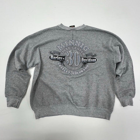 Vintage 90s Lot 2 Harley-Davidson Biker Crewneck Sweatshirt Long Sleeve Sz XL