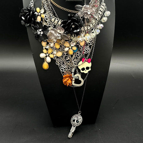 Monster High Tree of Life Skull Floral Fashion Necklace Jewelry Lot of 12