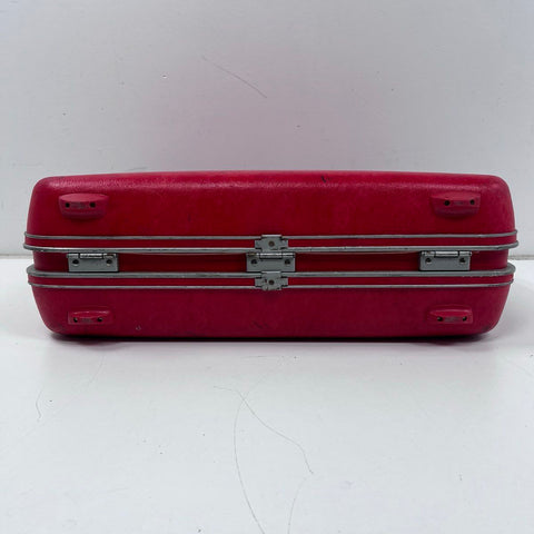 Vintage 60s Samsonite Red Silhouette Hard Shell Suitcase Mid Century Modern