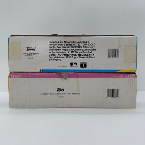 Baseball Card Lot 1989 & 1992 Topps Complete Sets 6.7 lbs See Photos