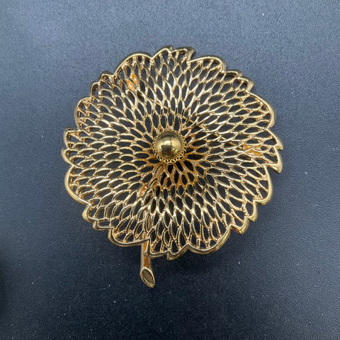 Vintage Gold Tone Brooch Lot of 5 Monet Gerry's Crown Starburst Floral