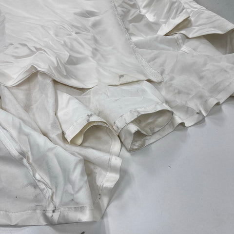 Private Collection Women's Ivory Strapless Lace Up Wedding Dress Sz 8 Vintage
