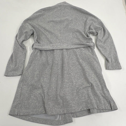 Ugg Women's Karoline Fleece Robe Gray Heather Belted Loungewear Pockets Sz L