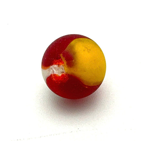 Vintage Glass Marbles Lot of 5 Swirl Patterns 5/8 Inch Red Blue Green Yellow