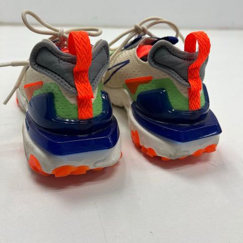 Nike React Vision D/MS/X Light Bone Blue Orange Sneakers Size 10.5