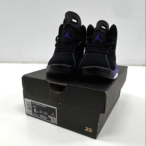 Nike Air Jordan 6 Retro Black Pink Toddler Size 8C OG Box