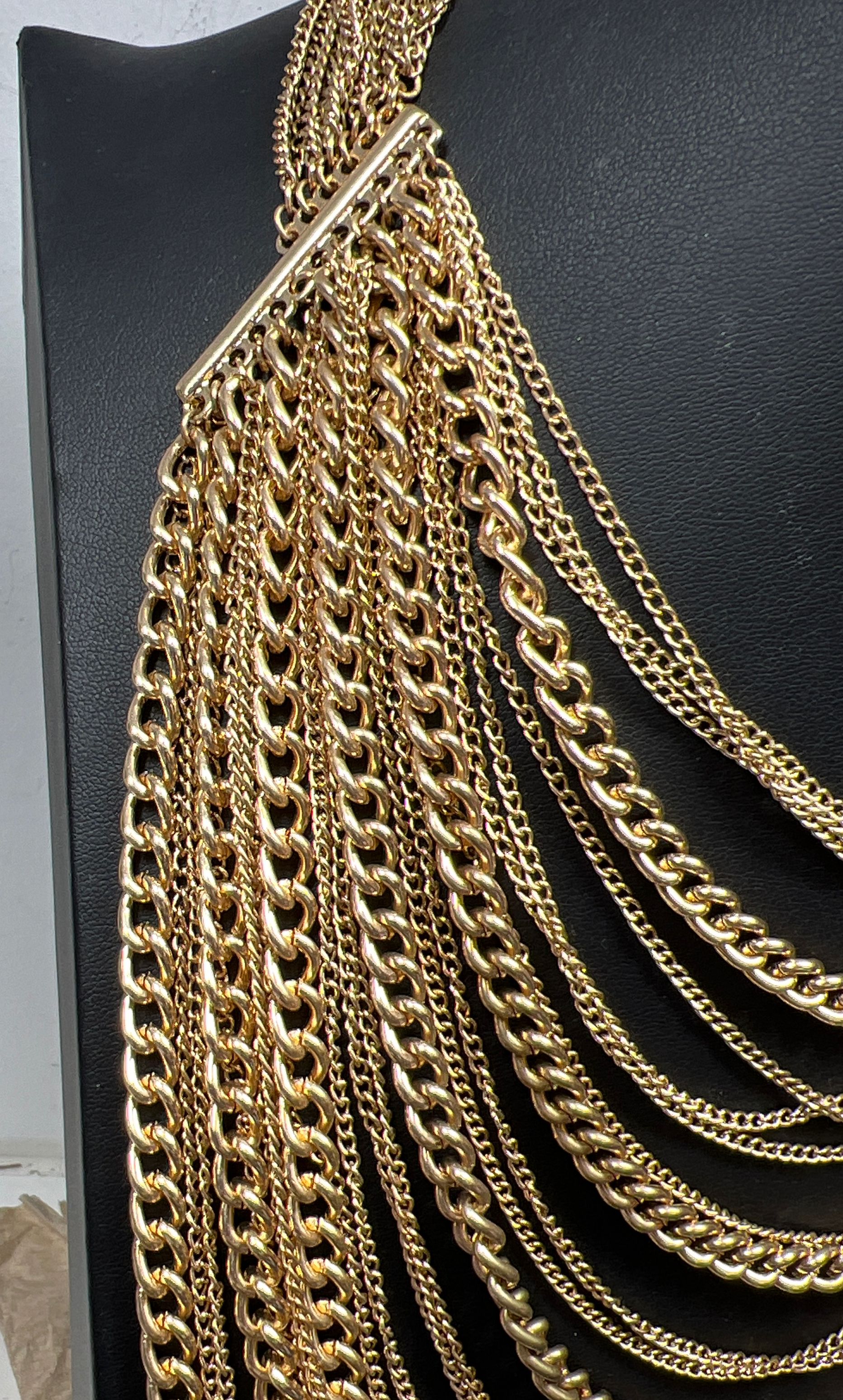 Olivia Welles Gold Tone Mutli-strand Chain Necklace NWT