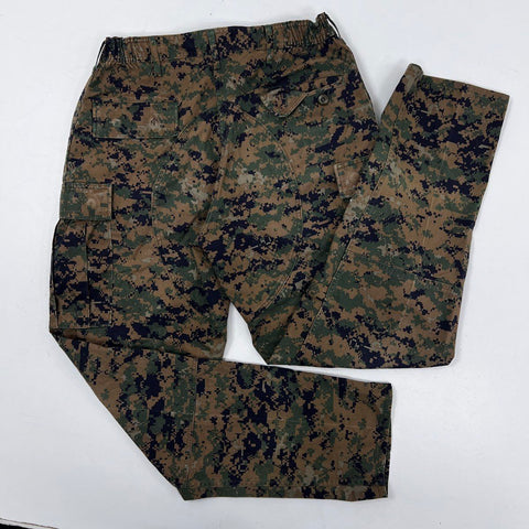 USMC Men's Woodland MARPAT Camo MCCUU Military Cargo Pants Large Long