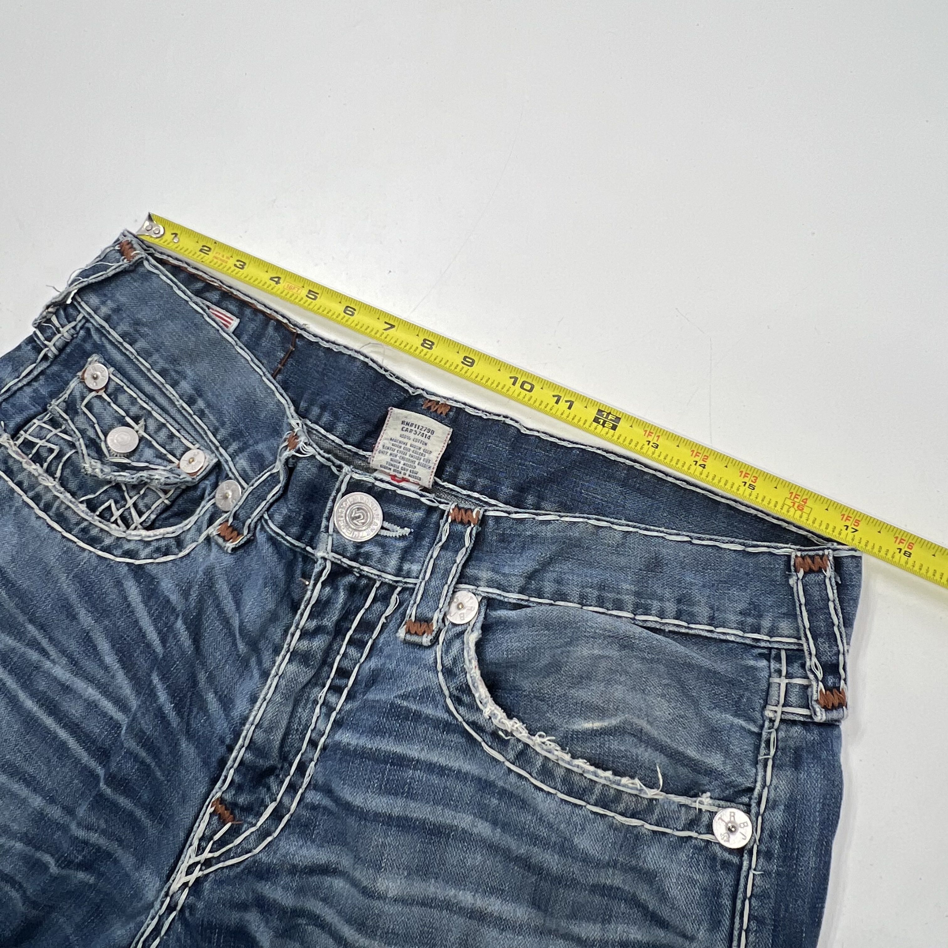 Y2K Vintage True Religion Ricky Super T Jeans Made in USA Distressed Size 36