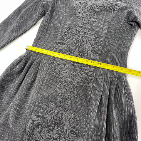 Teri Jon Rickie Freeman Embroidered Tweed Fit & Flare A-Line Dress Sz 6