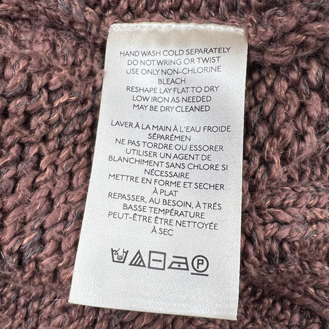 Free People Brown Cable Knit Turtleneck Sweater Tunic Dress Womens XS