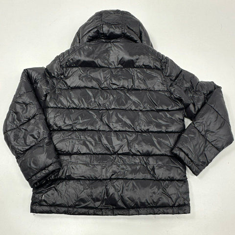 Guess Men's Black Hooded Puffer Jacket Quilted Full Zip Size M