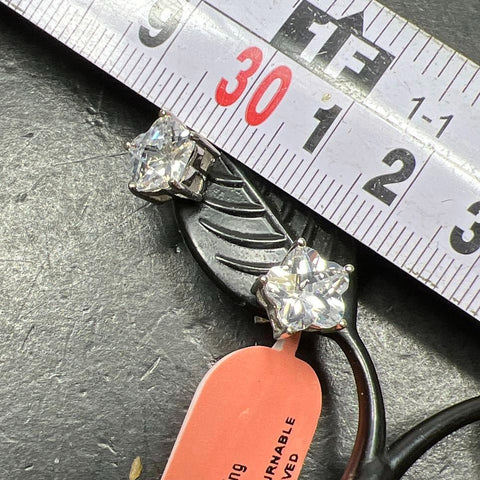 2 Pair 925 Sterling Silver Rhinestone Earrings NWT