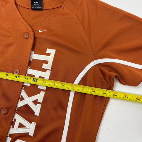 Nike Texas Longhorns Baseball Jersey Stitched Spellout NCAA Youth Sz L (12-14)