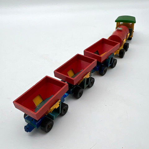 Jean Plastic Toy Train Set Lot 5 Vehicles Vintage West Germany