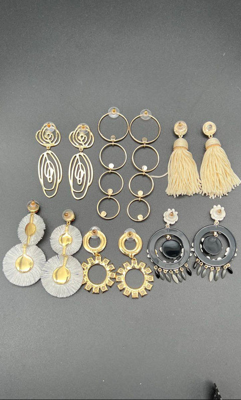 BaubleBar Statement Earrings Lot of 12 Pairs Colorful Beaded Tassel Rhinestone