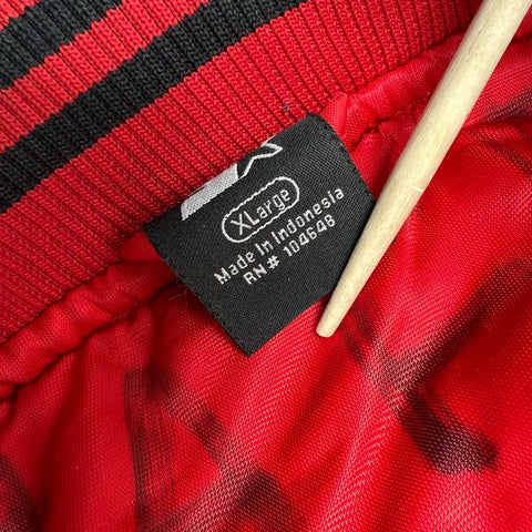 Vintage 90s Starter Men's Red Nebraska Huskers Puffer Bomber Jacket XL