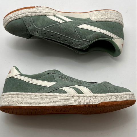 Reebok Club C 85 Green Suede White Gum Sole Women's Sneakers Size 8
