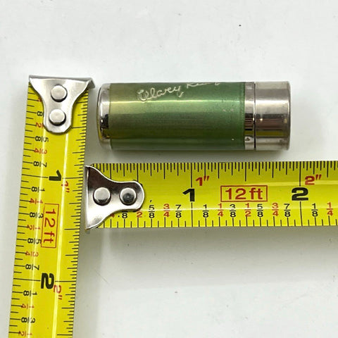 Vintage 50s Tangee Women's Lipstick Tube Case Green Silver Orange Prop Display