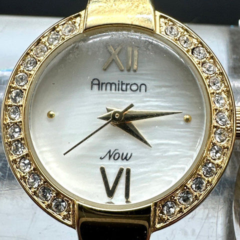 Armitron Now Women's Watch Lot of 5 Vintage Retro Gold Silver Tone Quartz