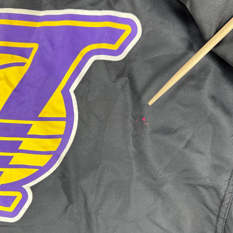 Ultra Game Men's Los Angeles Lakers Black Quilted Varsity Bomber Jacket Sz S
