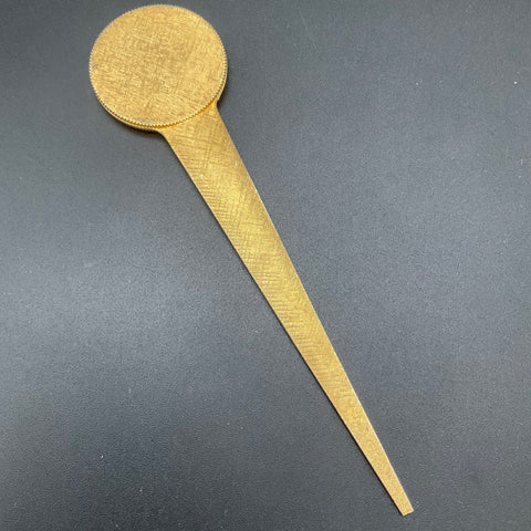Vintage Pepsi Advertising Letter Opener Gold Tone Metal Textured 8 Inch