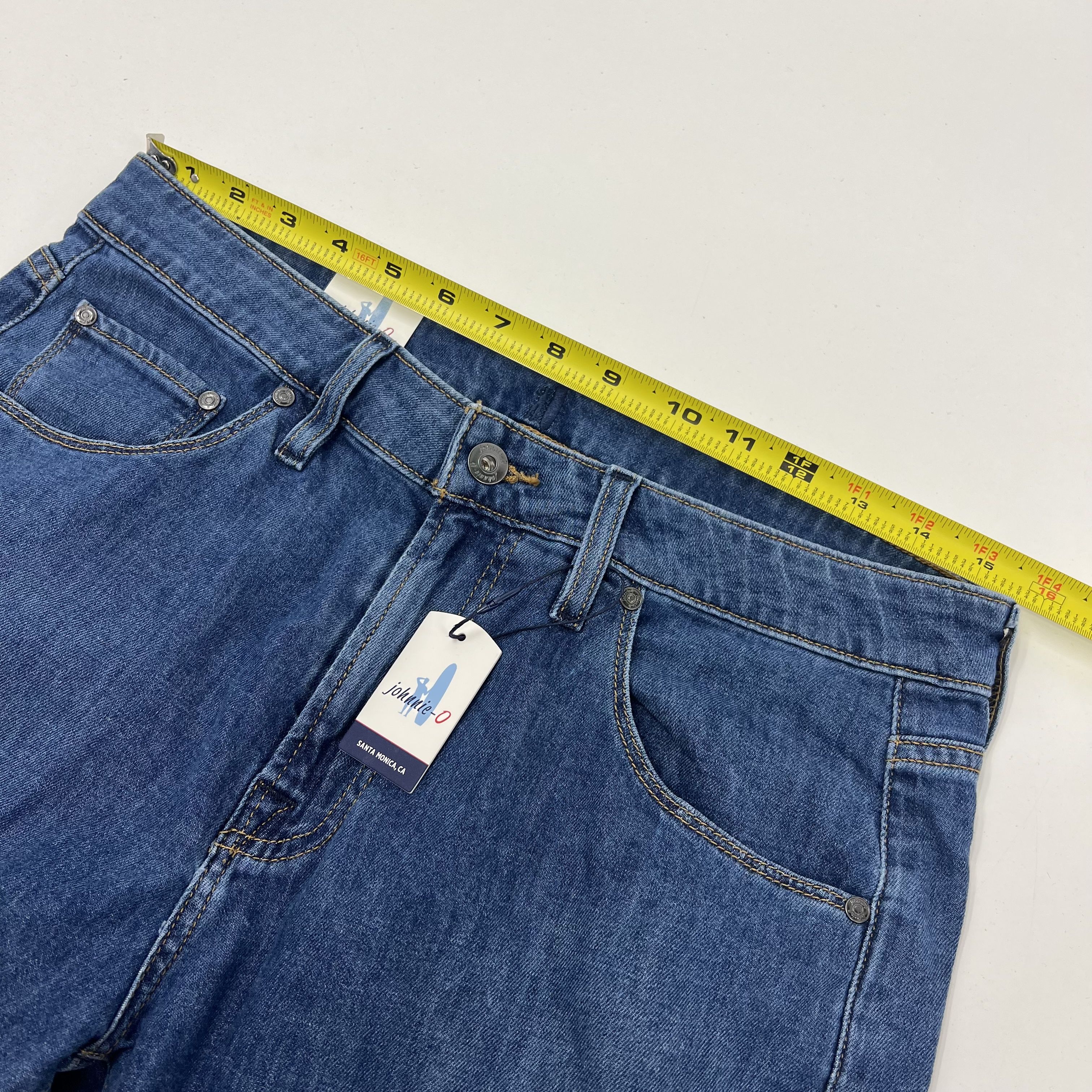 NWT Johnnie-O UNO Blue Jeans Straight Men's Size 32x30 $178