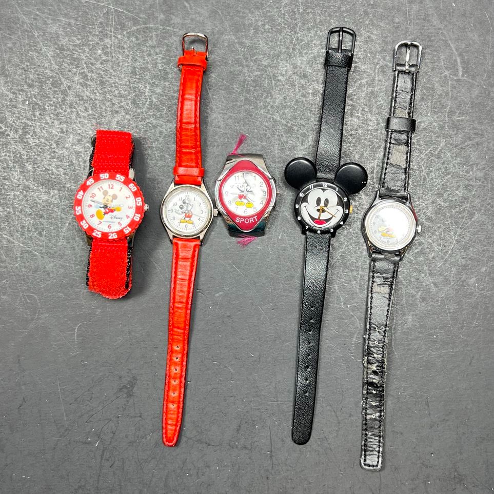 Disney Mickey Mouse Watches Lot Parts or Repair
