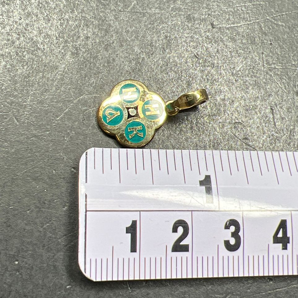 Vermeil 925 Sterling Silver Jerusalem Cross Pendant Charm