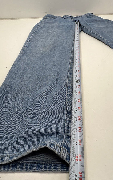 Vintage 90s Guess Men's Light Wash Straight Leg Jeans Made in USA 36x34