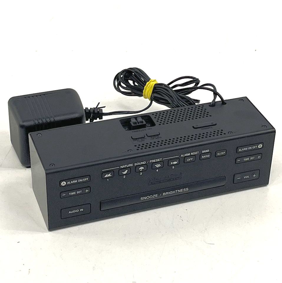 Sony ICF-C717PJ Digital Alarm Clock Radio Nature Sounds Audio In Black